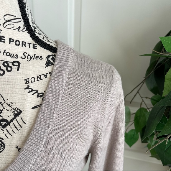 Mandee Knit Scoop Neck Sweater Gray Sz L - Picture 2 of 16